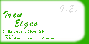 iren elges business card